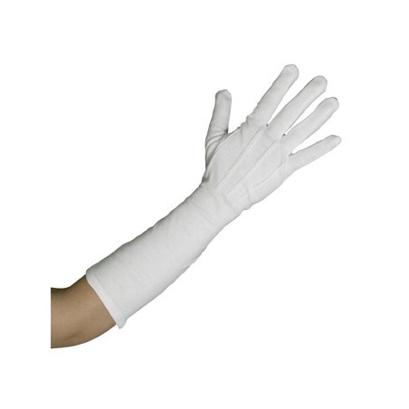 Γάντια υφασμάτινα μακριά άσπρα