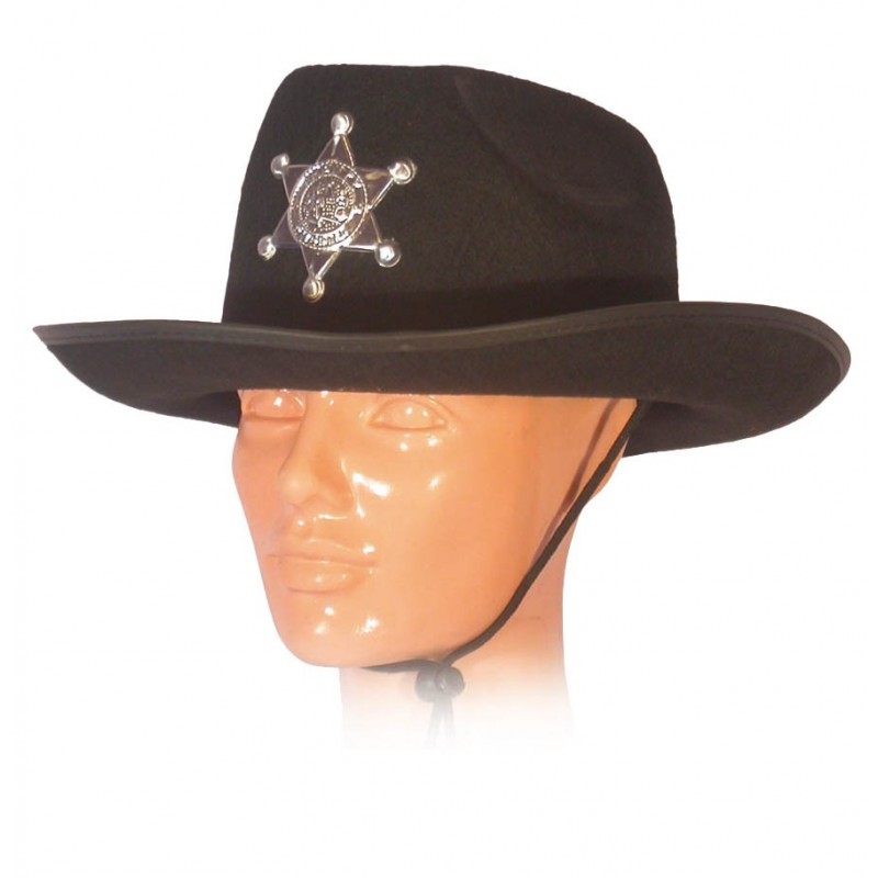 Αποκριάτικο Αξεσουάρ Καπέλο Σερίφη Μαύρο