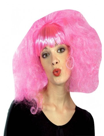 Ροζ Περούκα Lolipop Με Αφέλειες