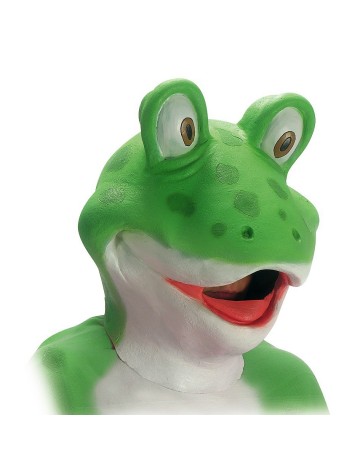 Latex Giant Frog Mask W/Header