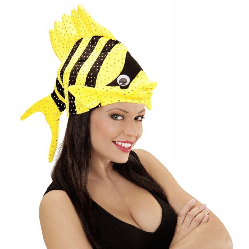 Καπέλο Ψάρι Με Ρίγες Κίτρινο Μαύρο