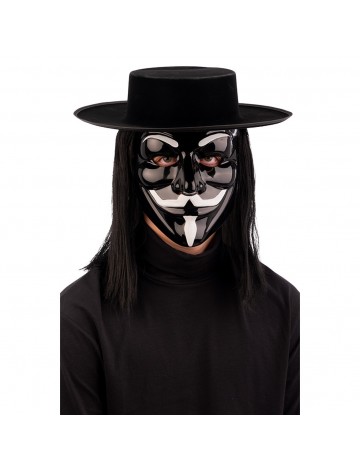 Μάσκα Anonymous Μαύρη Πλαστική