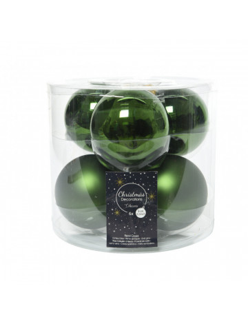 Baubles Glass Shiny,Matt Mix Pine Green 8EK