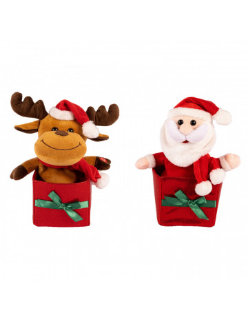 Figure Polyester Christmas Hat,Giftbox 2Ass Multi τεμάχιο