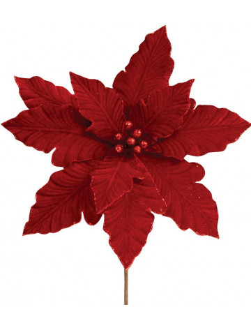 Χριστουγεννιάτικο Διακοσμητικό Λουλούδι Κόκκινο