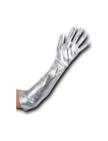 Γάντια Ασημί Γυαλιστερά 50cm