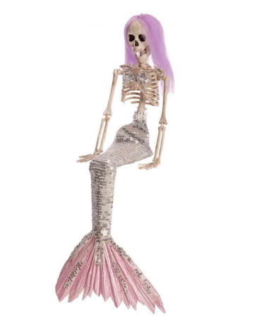 Διακοσμητική Γοργόνα Σκελετός Halloween Καθιστή