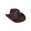 Καπέλο Cowboy Καφέ Deluxe Δερματίνη
