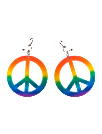 Σκουλαρίκια Hippie Με Σήμα Ειρήνης